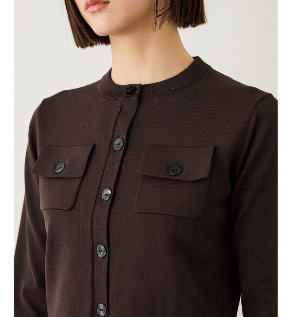 ROPE「ポケットディテールコンパクトカーディガン/イージーケア」|カーディガン|