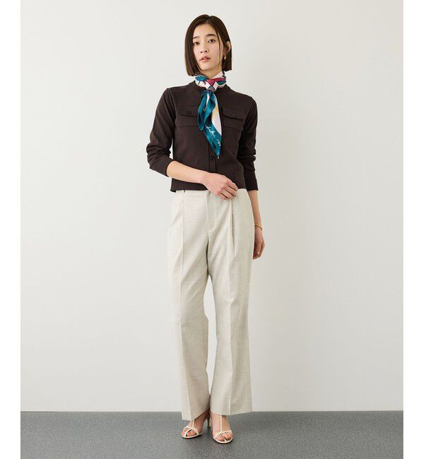 ROPE「ポケットディテールコンパクトカーディガン/イージーケア」|カーディガン|