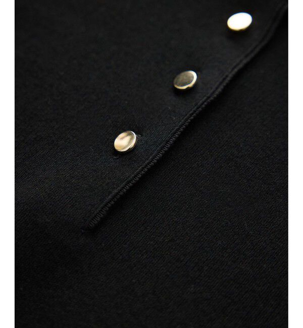 ROPE「金ボタン5分袖プルオーバー/イージーケア」|ニット・セーター|