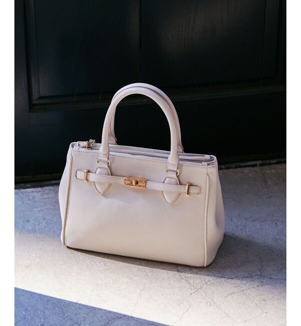 VIS「【新色追加】【2WAY】フロント金具3層トートバッグ」|ショルダー・メッセンジャー|生成メイン