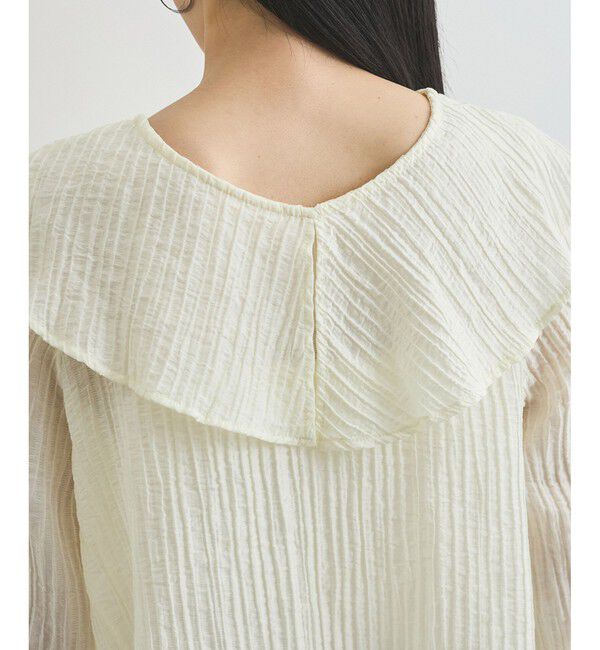 VIS「【洗える】ラッフルカラーブラウス」|シャツ・ブラウス|