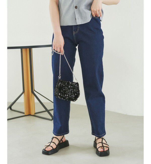 Rope&rsquo;Picnic「【ウエスト革命デニム】ウエストシェイプデニムストレートパンツ」|デニム|コンメイン