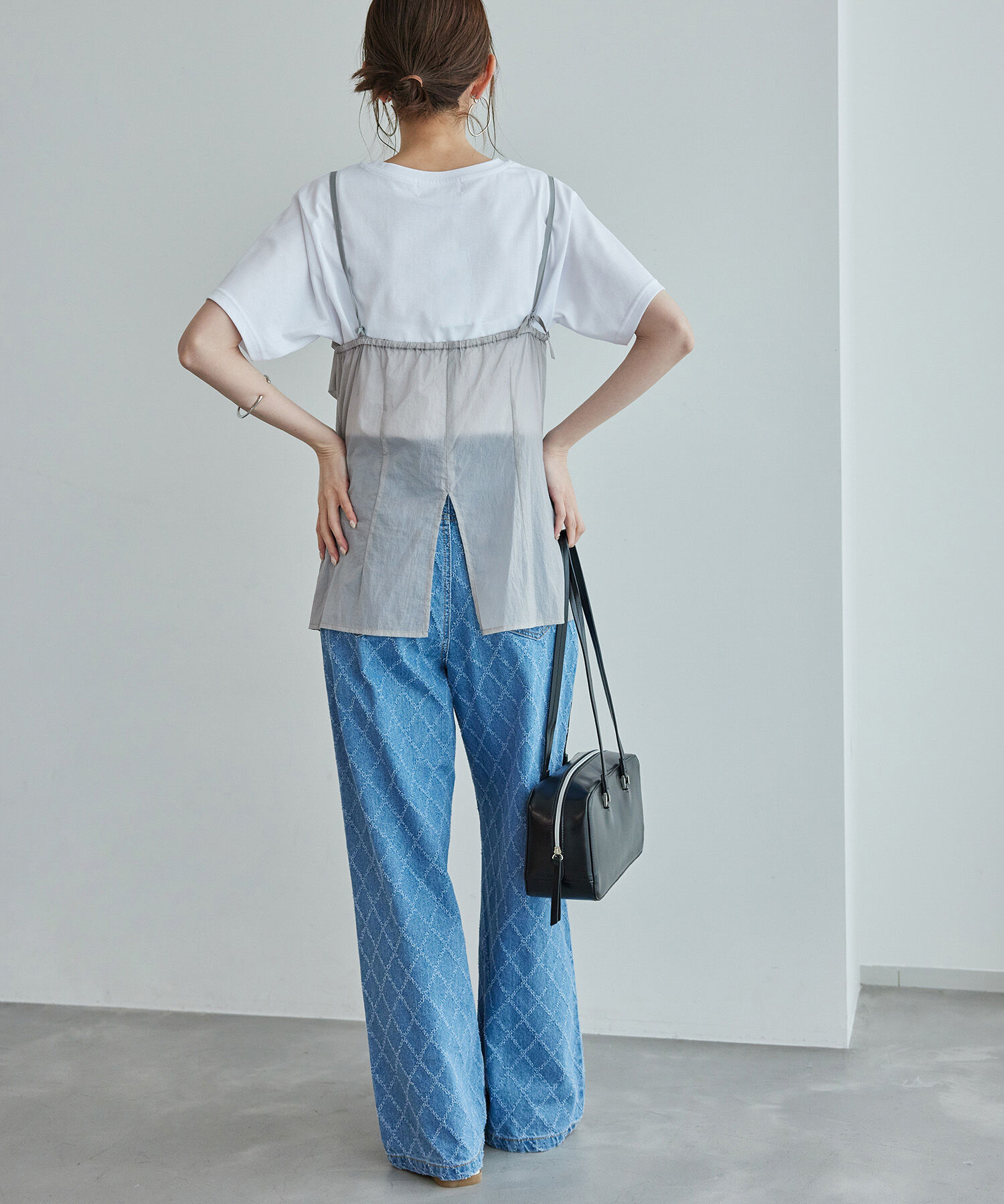 ROPE PICNIC PASSAGE「シアーミドル丈レイヤードキャミソール」|ベスト・ジレ|