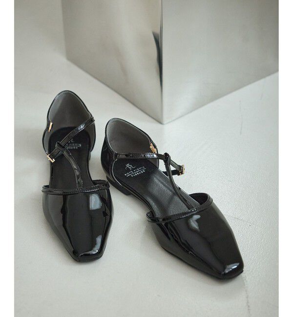 ROPE PICNIC PASSAGE「Tストラップセパレートパンプス」|パンプス|ブラック(01)