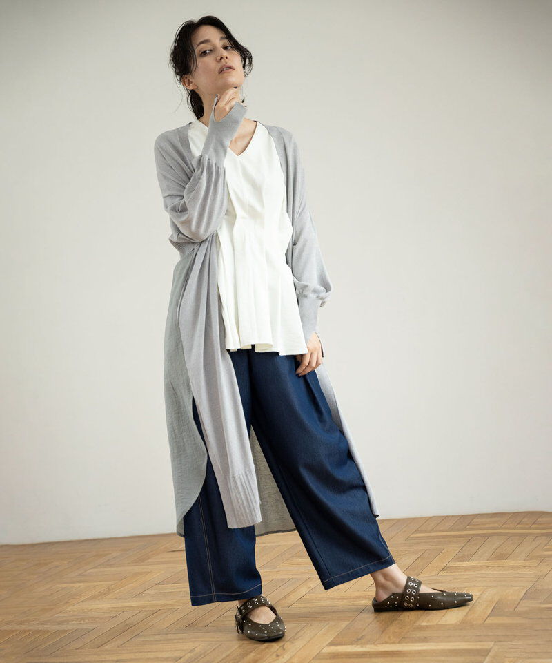  「ポリエステルデニムタックパンツ」|その他|