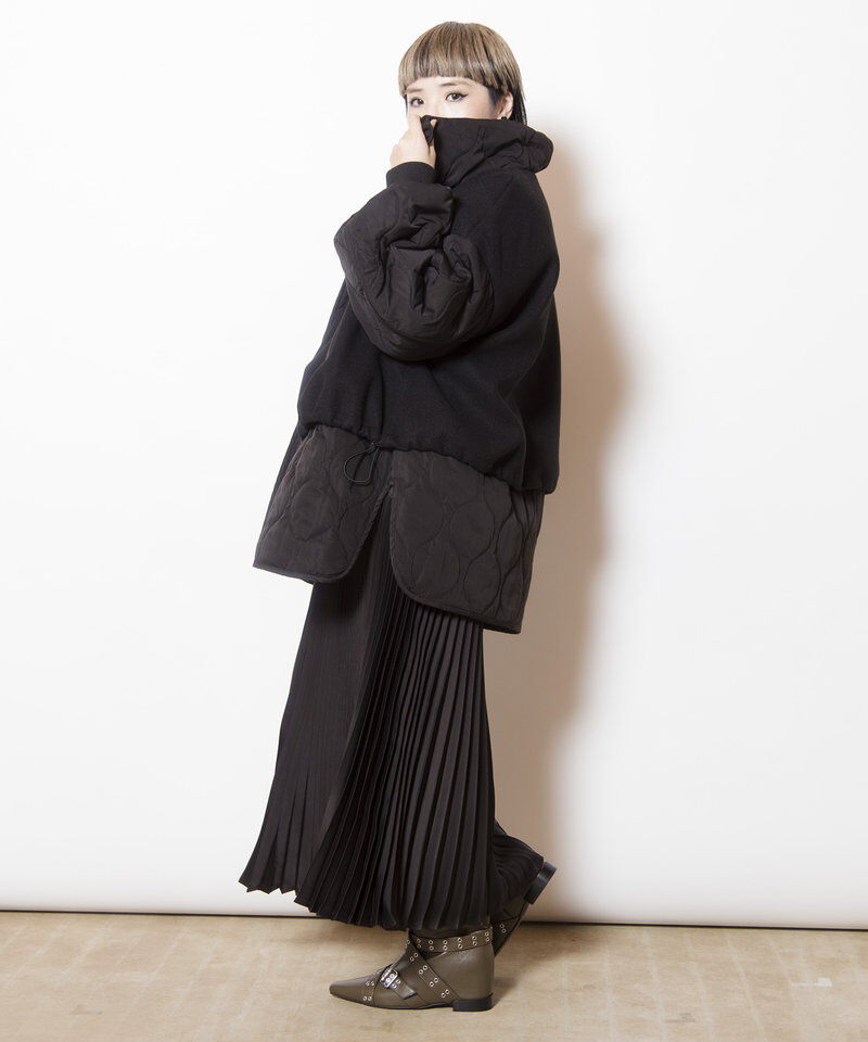  「キルティングレイヤードショートコート」|ブルゾン・スタジャン|