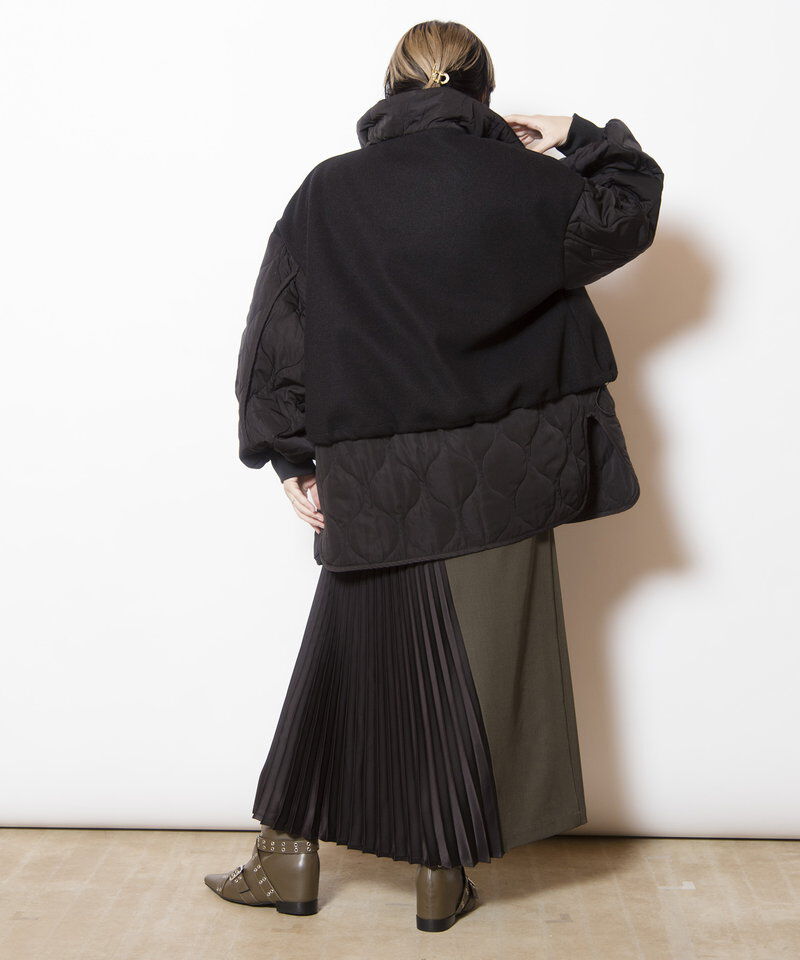  「キルティングレイヤードショートコート」|ブルゾン・スタジャン|