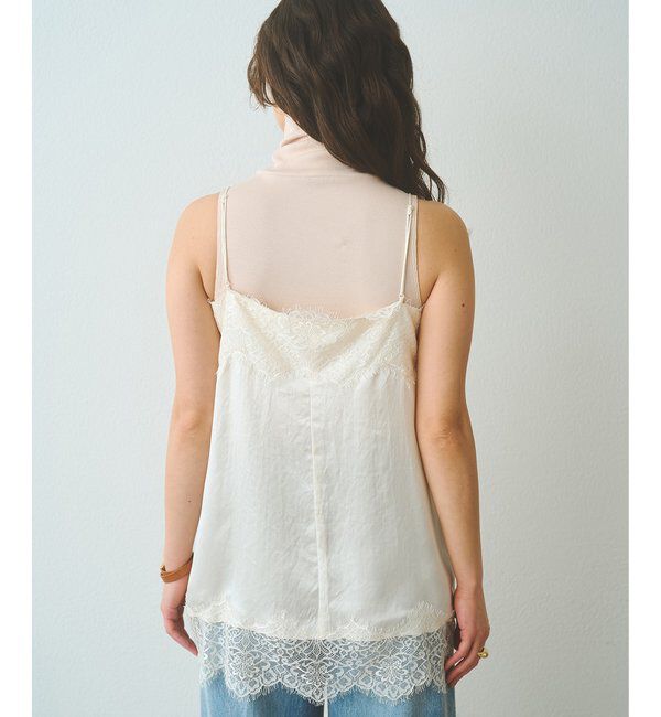  「サテンレースキャミソール」|シャツ・ブラウス|