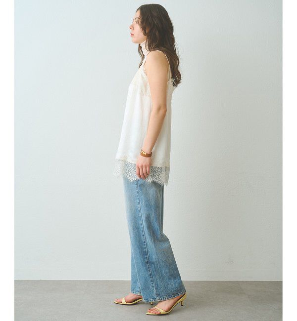  「サテンレースキャミソール」|シャツ・ブラウス|