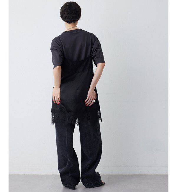  「サテンレースキャミソール」|シャツ・ブラウス|