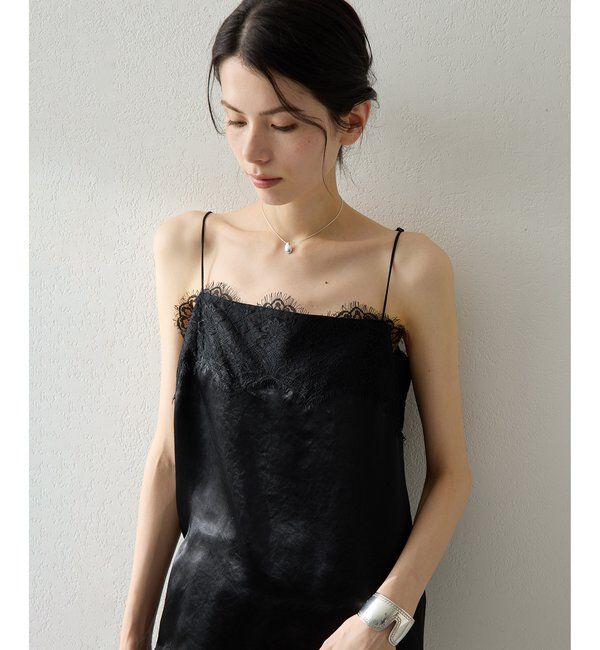  「サテンレースキャミソール」|シャツ・ブラウス|