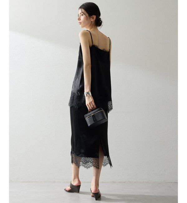  「サテンレースキャミソール」|シャツ・ブラウス|