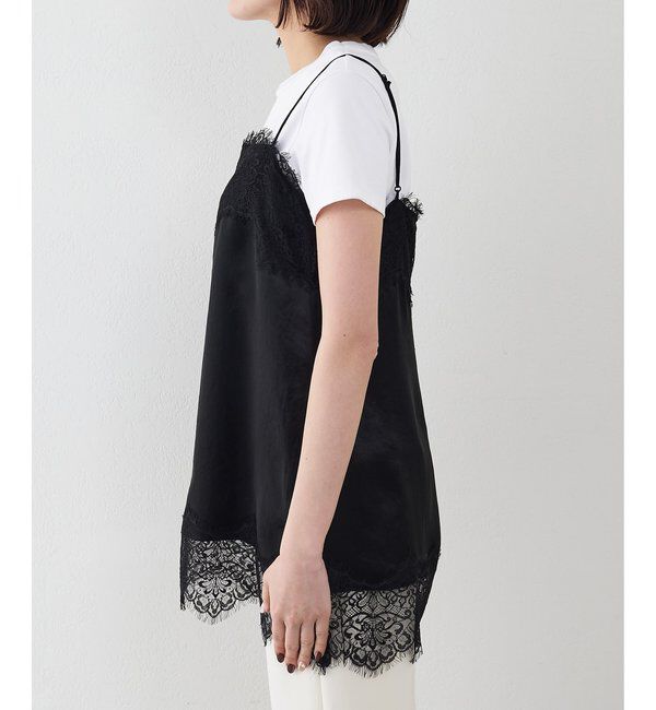  「サテンレースキャミソール」|シャツ・ブラウス|