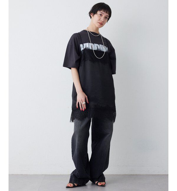  「サテンレースキャミソール」|シャツ・ブラウス|