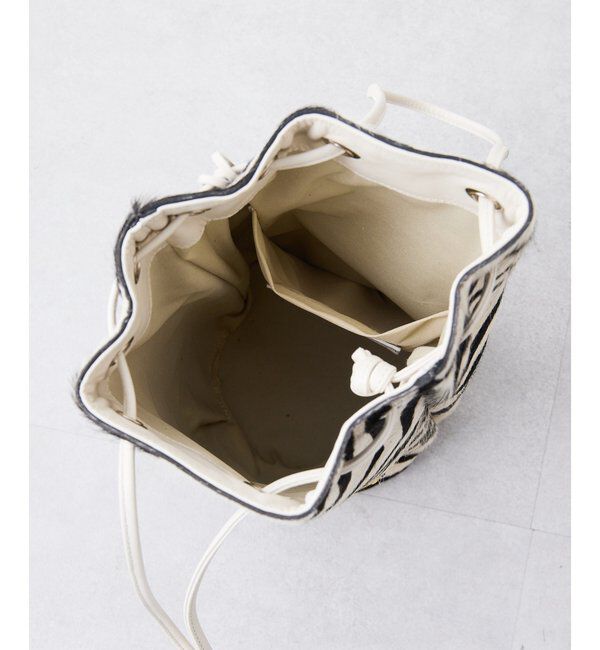  「【MARCO MASI】ヘアレザーワッペン巾着」|トートバッグ|