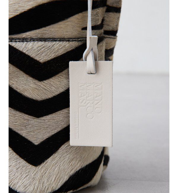  「【MARCO MASI】ヘアレザーワッペン巾着」|トートバッグ|