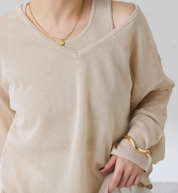  「レイヤードVネックニット」|ニット・セーター|