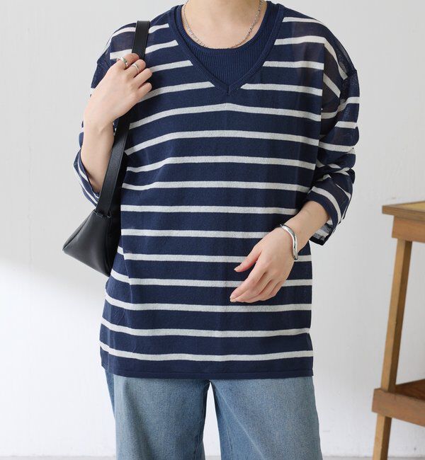 「レイヤードVネックニット」|ニット・セーター|