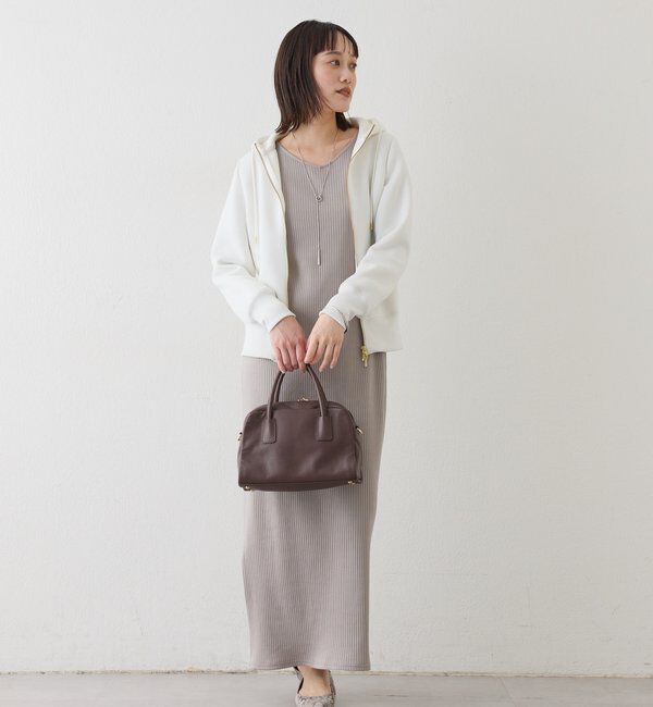  「【WEB限定/キレイめ上品】スポンジダンボールZIPパーカーカットソー」|パーカー|