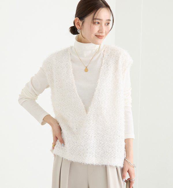  「【新色追加/着映え】フェザーチュールベスト」|ベスト・ジレ|