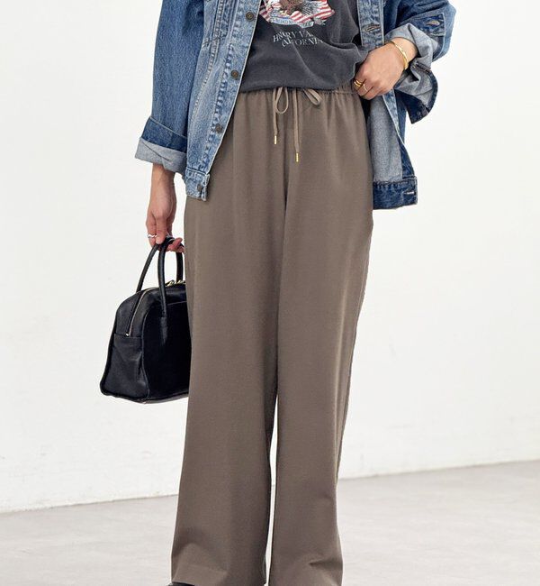  「【真冬まで暖か】両面起毛イージーストレートパンツ」|チノ|