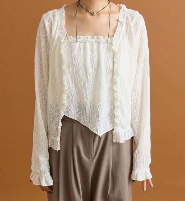  「ビスチェSETレースカーデ」|カーディガン|