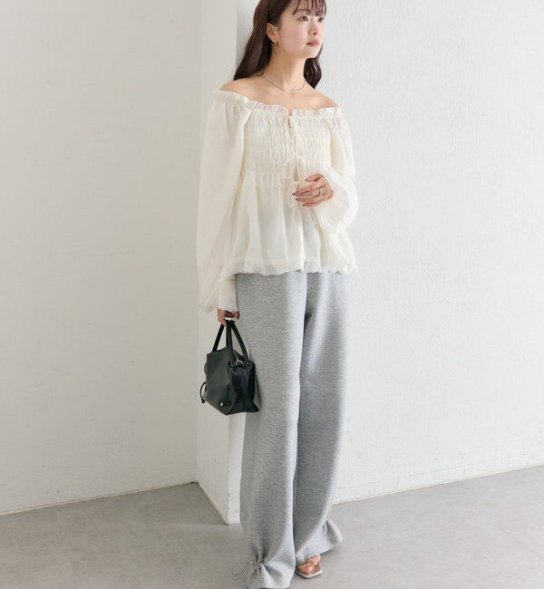  「ドットフラワーバルーンブラウス」|シャツ・ブラウス|