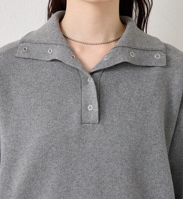  「26SSスウェットライクヘンリーニット」|ニット・セーター|