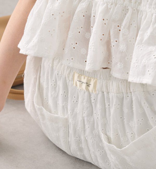  「コットン刺繍ドロストパンツ」|チノ|