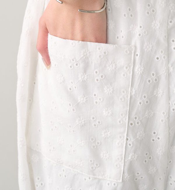  「コットン刺繍ドロストパンツ」|チノ|