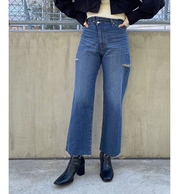 LOWRYS FARM「ＣＯＮＥ／アシメデニムパンツ」|デニム|