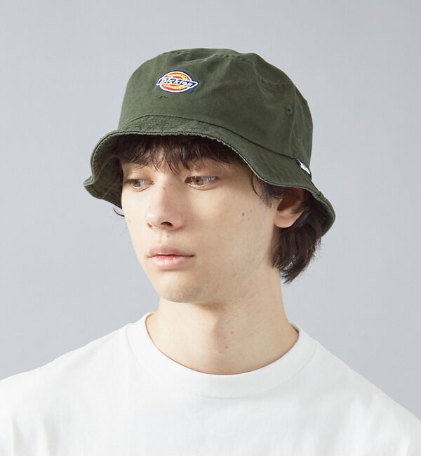 ABAHOUSE「【DICKIES/ディッキーズ】ICON BUCKET HAT/アイコンロゴバケ」|その他|モスグリーン