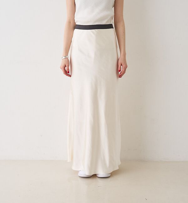 Rouge vif「サテンマーメイドイージーロングスカート」|スカート|