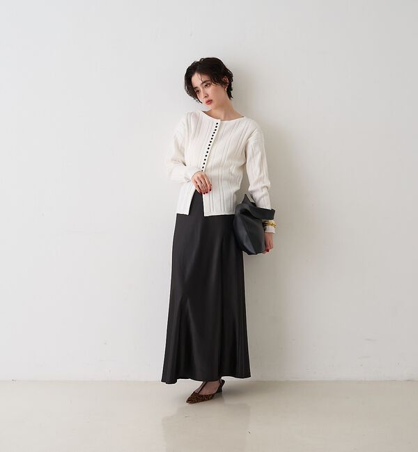 Rouge vif「サテンマーメイドイージーロングスカート」|スカート|