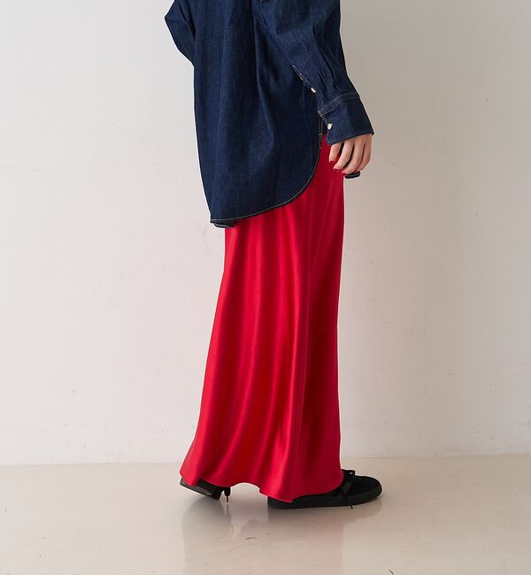 Rouge vif「サテンマーメイドイージーロングスカート」|スカート|