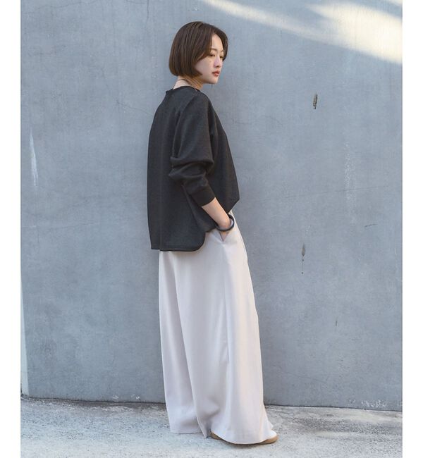 qualite「【ラフすぎない大人のスウェット】ラメスウェットプルオーバー」|スウェット・ジャージ|