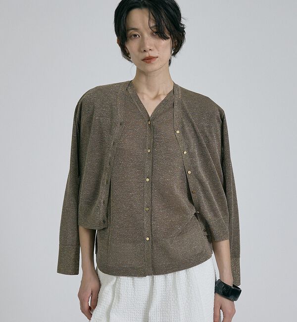 qualite「【前後着用可能！】ラメ2WAYニット【予約】」|ベスト・ジレ|