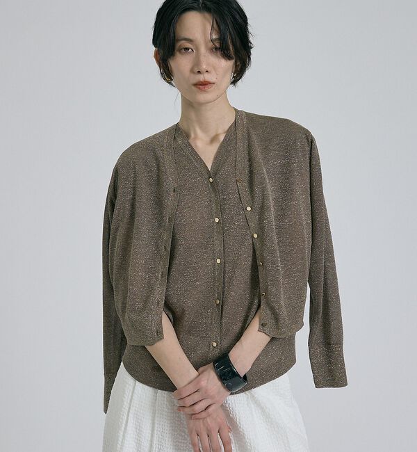 qualite「【前後着用可能！】ラメ2WAYニット【予約】」|ベスト・ジレ|