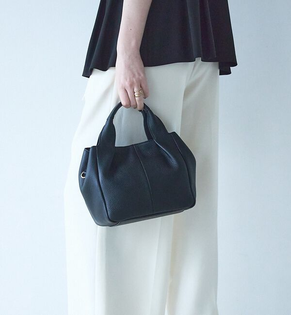 LOWELL things「Mellow/ソフトレザーオープントート/ミニ」|トートバッグ|ブラック