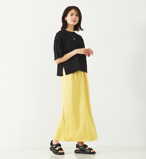 abahouse mavie「サテンナロースカート」|スカート|