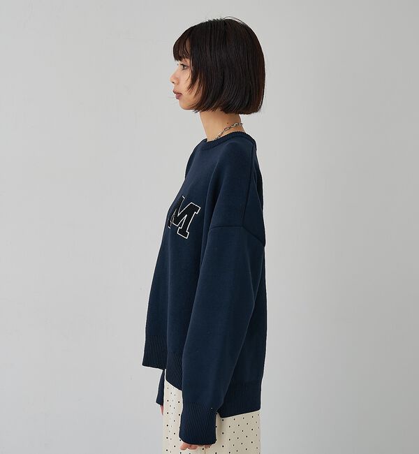 abahouse mavie「スウェットライク刺繍ニット」|ニット・セーター|