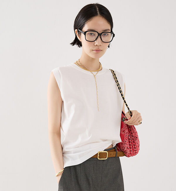 The Store by C' 「【COCUCA】ノースリーブプルオーバー」|Tシャツ・カットソー|ホワイト