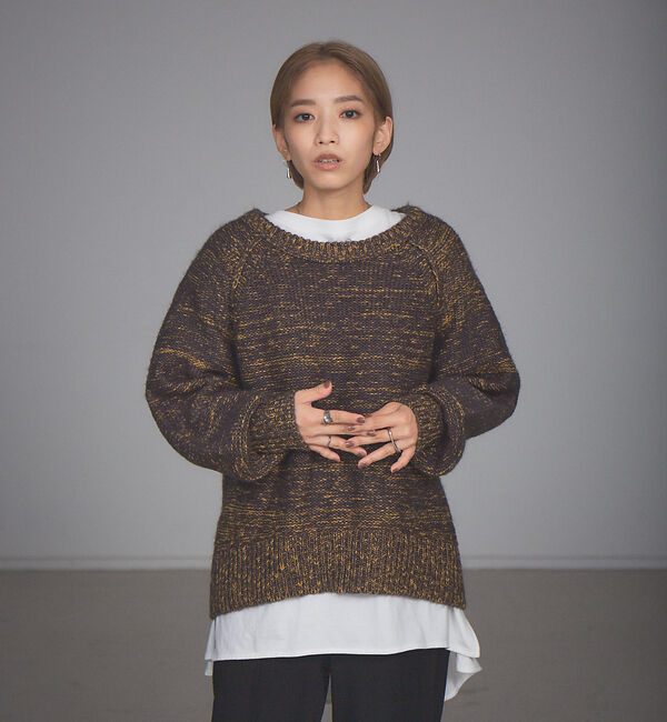 NOMINE「【展開店舗限定】ミックスヤーンボリュームスリーブニット」|ニット・セーター|