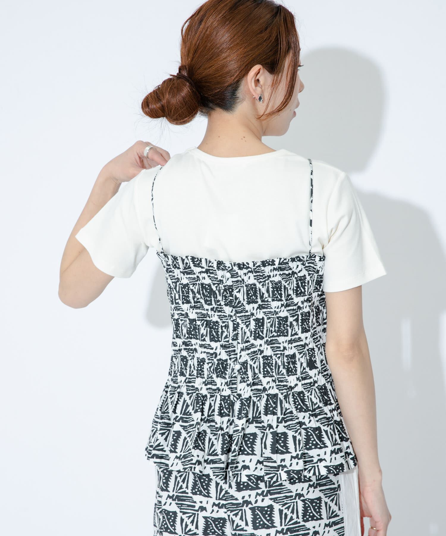 Sonny Label 「sara mallika　コットンポプリンプリントキャミ」|キャミソール|