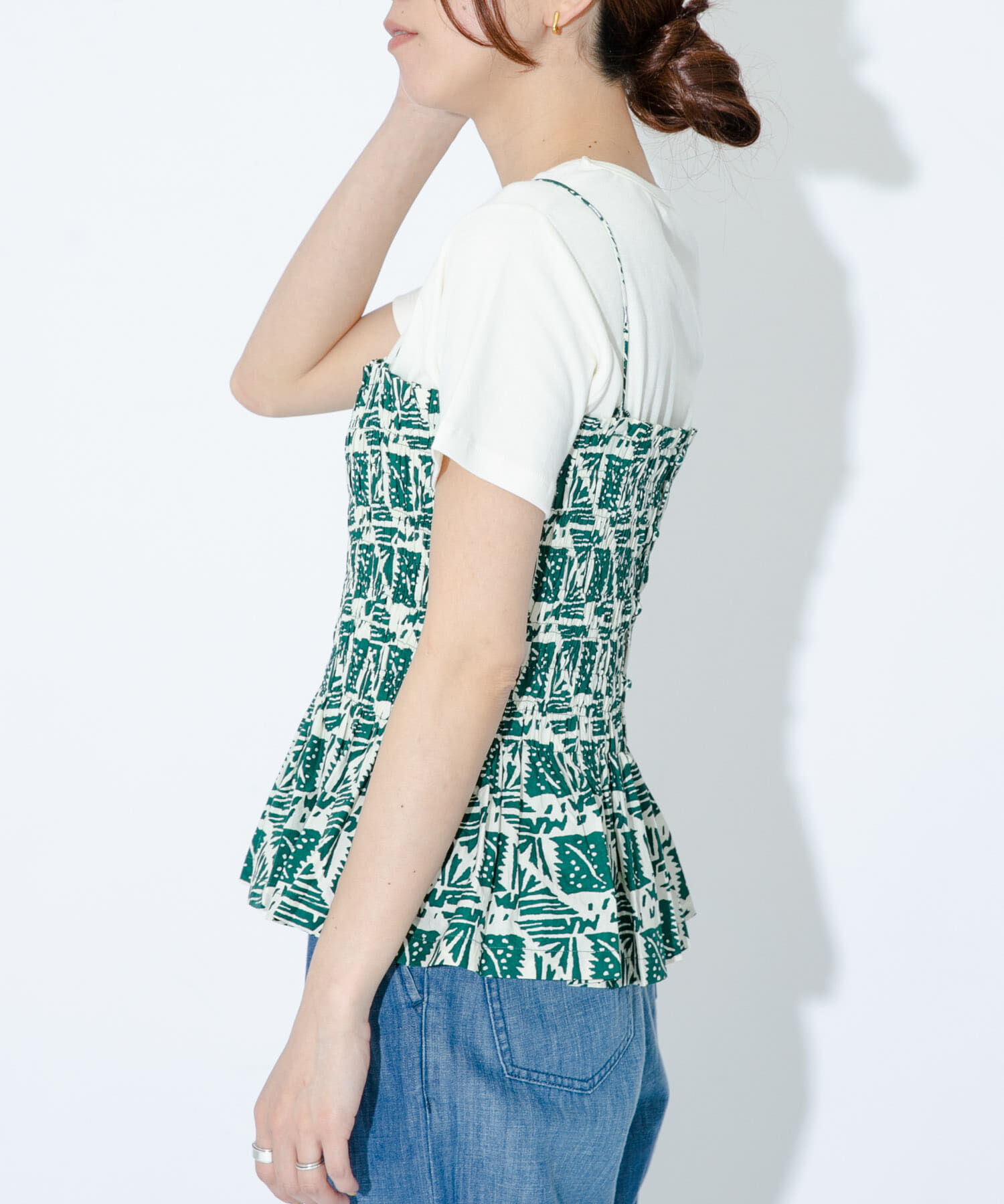 Sonny Label 「sara mallika　コットンポプリンプリントキャミ」|キャミソール|