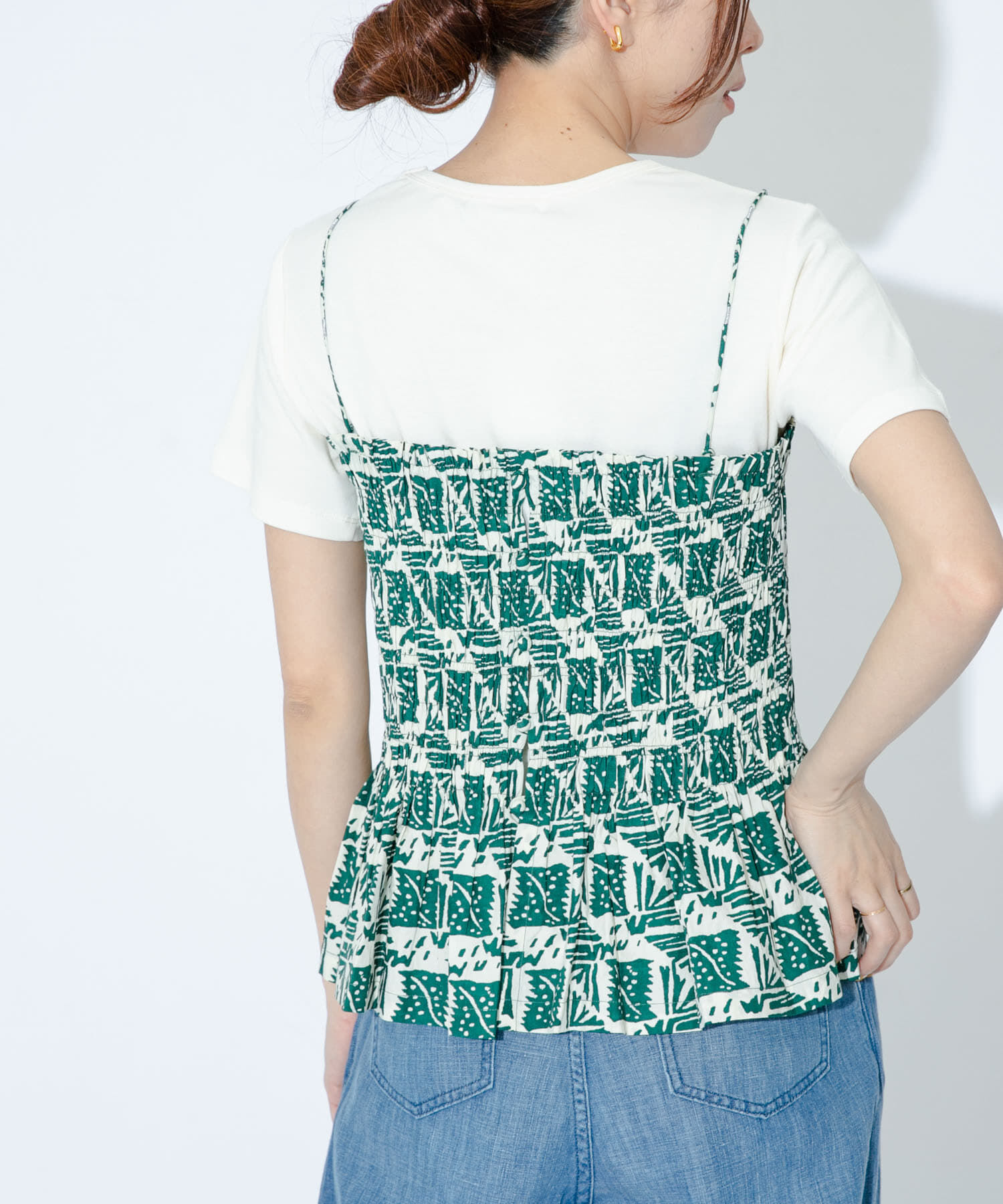 Sonny Label 「sara mallika　コットンポプリンプリントキャミ」|キャミソール|