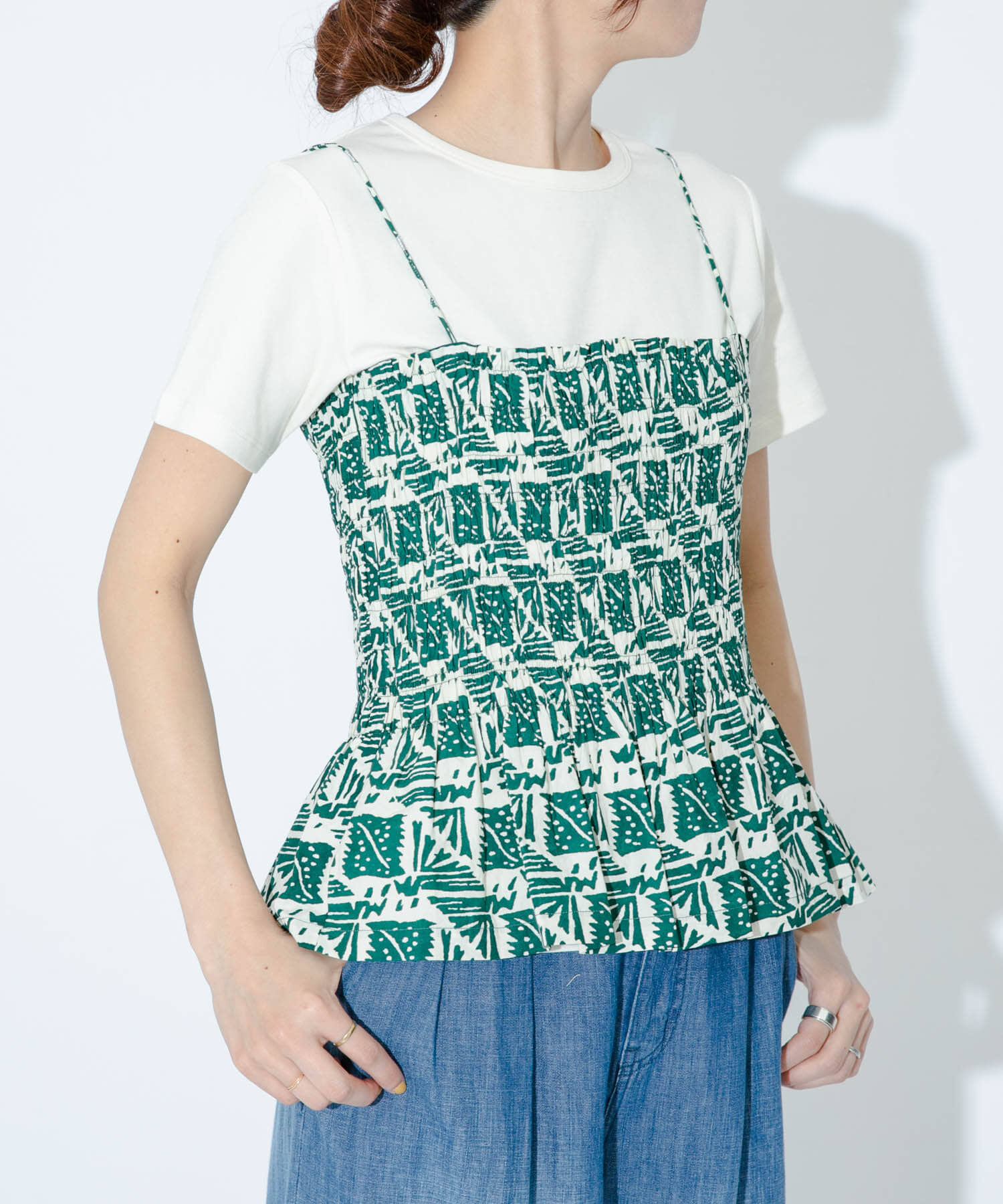 Sonny Label 「sara mallika　コットンポプリンプリントキャミ」|キャミソール|