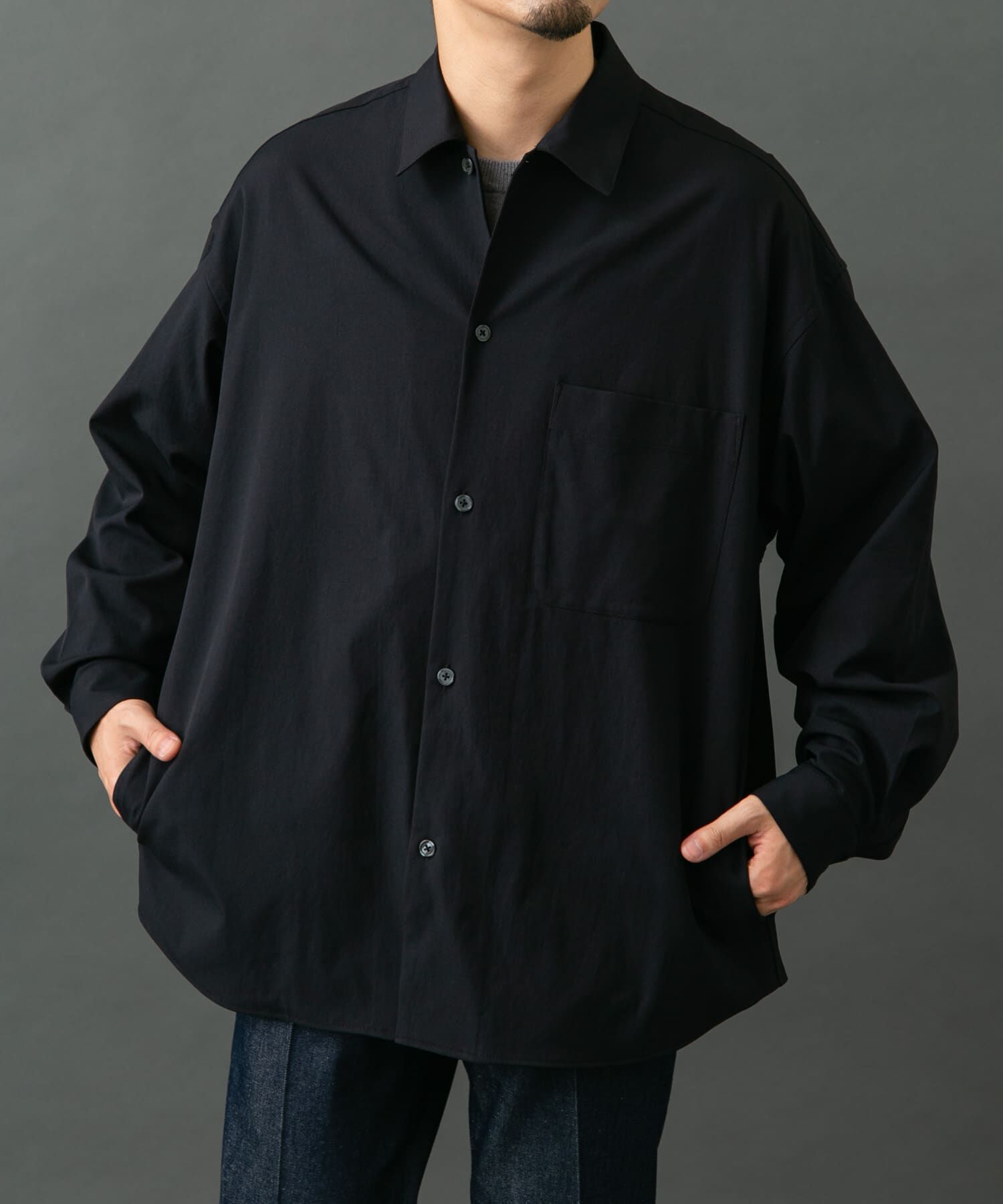 URBAN RESEARCH ROSSO「『セットアップ対応』MARUI ORIMONO　3H DryFabricストレッチシャツジャケット」|ノーカラーコート|