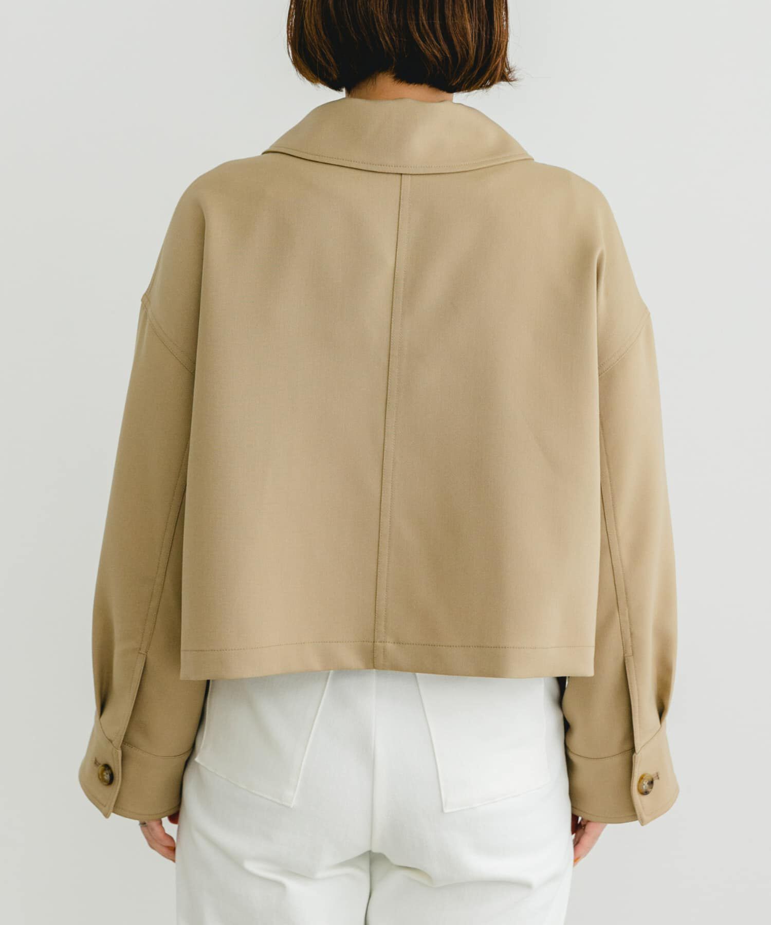 URBAN RESEARCH ROSSO「F by ROSSO　ビッグカラーダブルショートコート」|ノーカラーコート|