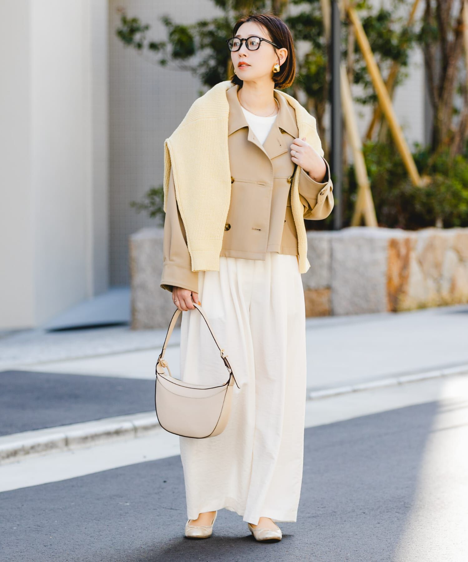 URBAN RESEARCH ROSSO「F by ROSSO　ビッグカラーダブルショートコート」|ノーカラーコート|